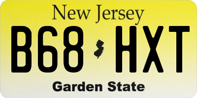 NJ license plate B68HXT