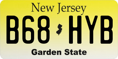 NJ license plate B68HYB