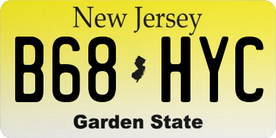 NJ license plate B68HYC