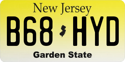NJ license plate B68HYD