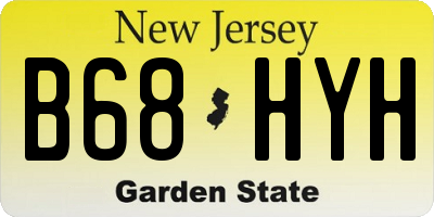 NJ license plate B68HYH