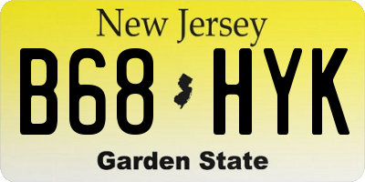 NJ license plate B68HYK
