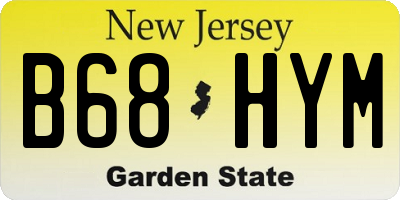NJ license plate B68HYM
