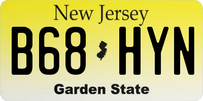 NJ license plate B68HYN