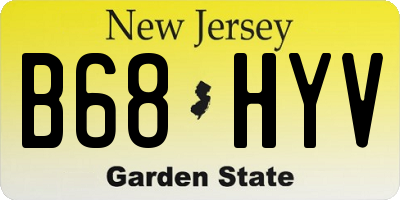 NJ license plate B68HYV