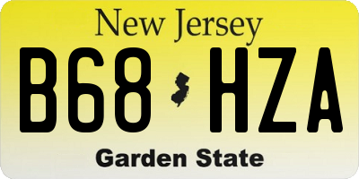 NJ license plate B68HZA
