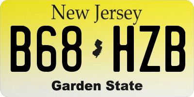 NJ license plate B68HZB