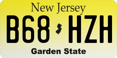 NJ license plate B68HZH