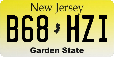 NJ license plate B68HZI