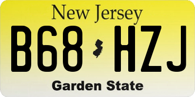 NJ license plate B68HZJ