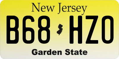 NJ license plate B68HZO