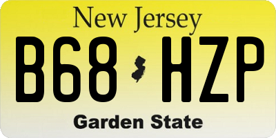 NJ license plate B68HZP