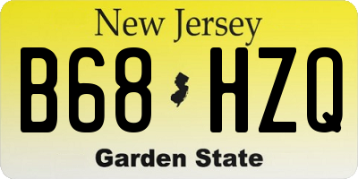 NJ license plate B68HZQ