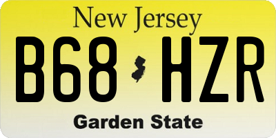 NJ license plate B68HZR