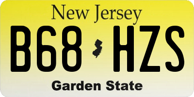 NJ license plate B68HZS