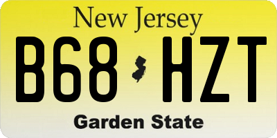 NJ license plate B68HZT