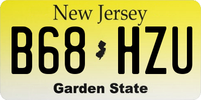 NJ license plate B68HZU