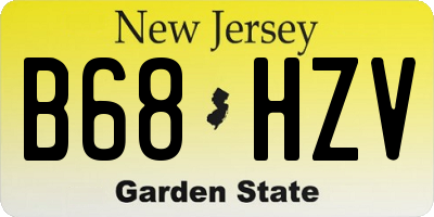 NJ license plate B68HZV