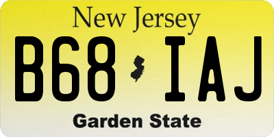 NJ license plate B68IAJ