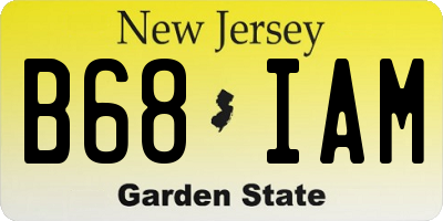 NJ license plate B68IAM