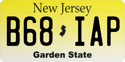 NJ license plate B68IAP