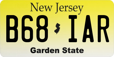 NJ license plate B68IAR