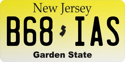 NJ license plate B68IAS