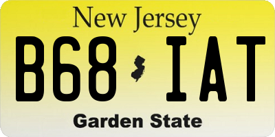 NJ license plate B68IAT