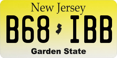 NJ license plate B68IBB