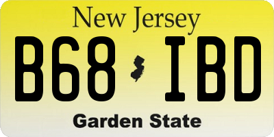 NJ license plate B68IBD