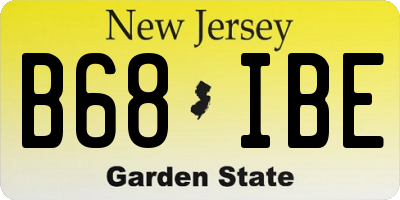 NJ license plate B68IBE