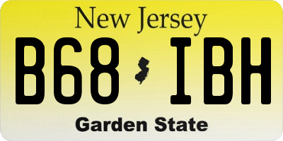 NJ license plate B68IBH