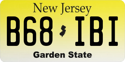 NJ license plate B68IBI