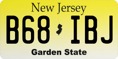 NJ license plate B68IBJ