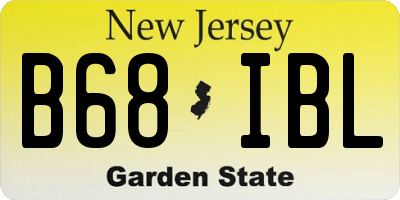 NJ license plate B68IBL
