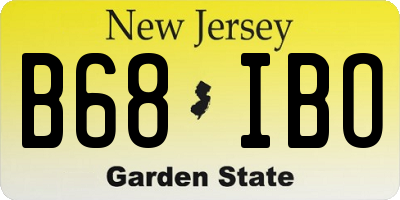 NJ license plate B68IBO