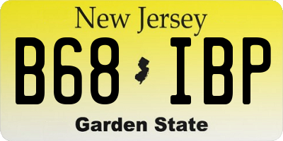 NJ license plate B68IBP