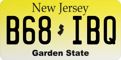 NJ license plate B68IBQ
