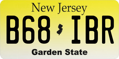 NJ license plate B68IBR