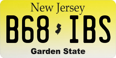 NJ license plate B68IBS