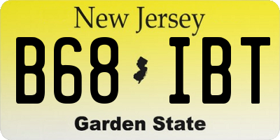 NJ license plate B68IBT