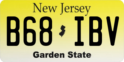 NJ license plate B68IBV