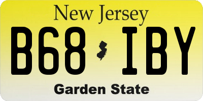NJ license plate B68IBY