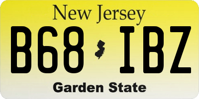 NJ license plate B68IBZ