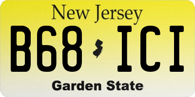 NJ license plate B68ICI