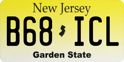 NJ license plate B68ICL