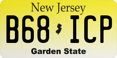 NJ license plate B68ICP