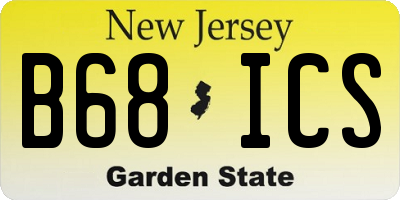 NJ license plate B68ICS