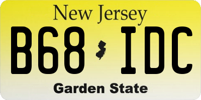 NJ license plate B68IDC