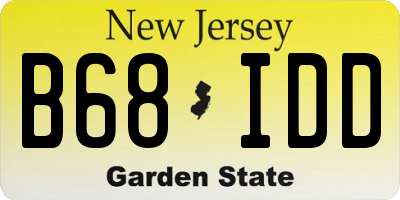 NJ license plate B68IDD